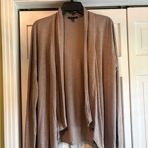 Banana Republic Light Brown Open-Front Draped Cardigan